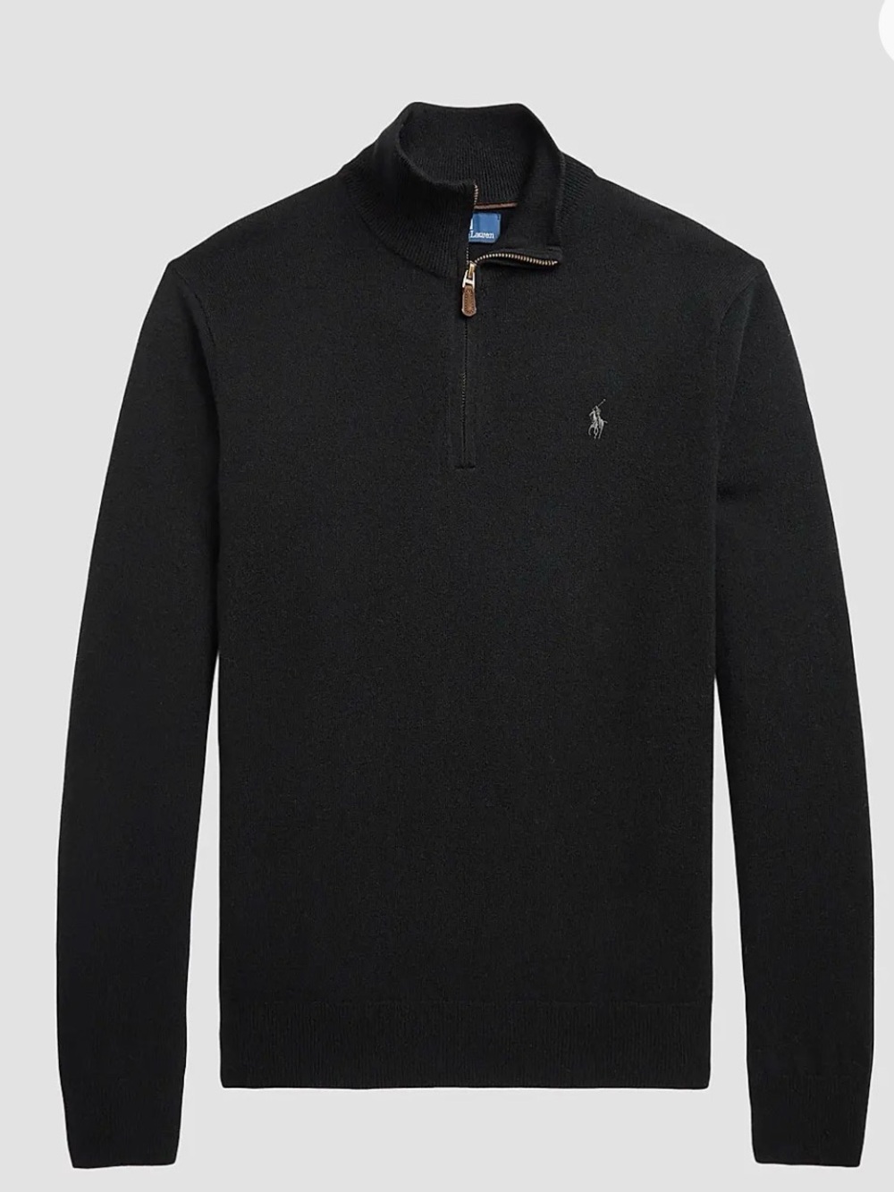 Polo by Ralph Lauren Black Quarter-Zip Sweater